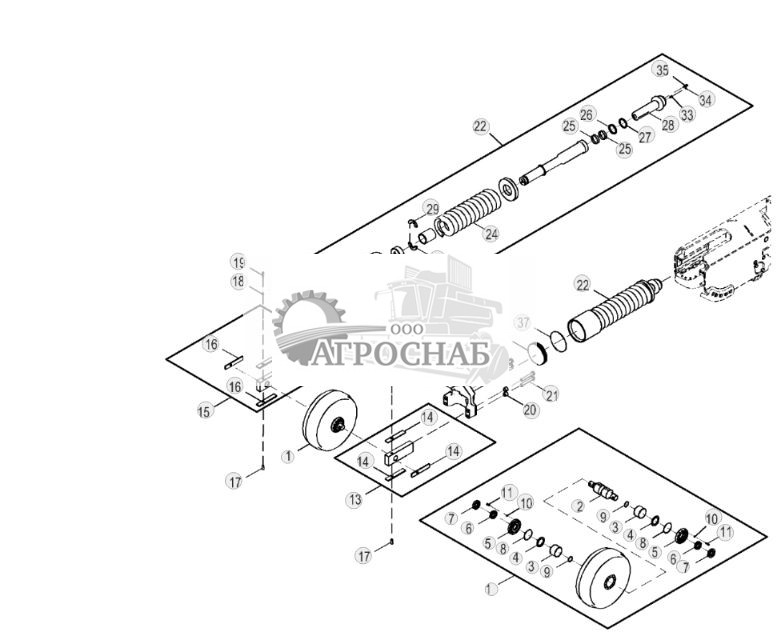 Регулятор и натяжное колесо цепи гусеницы - ST789928 11.jpg